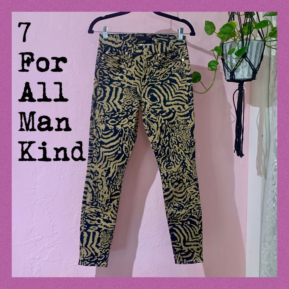 7 for all mankind animal print skinny pants ~ W26/L27